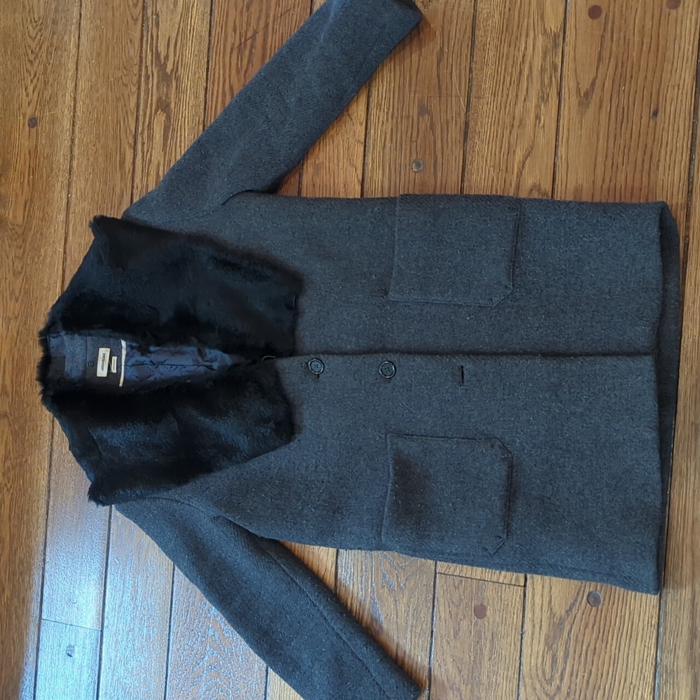 Zadig & Voltaire wool coat with fur collar